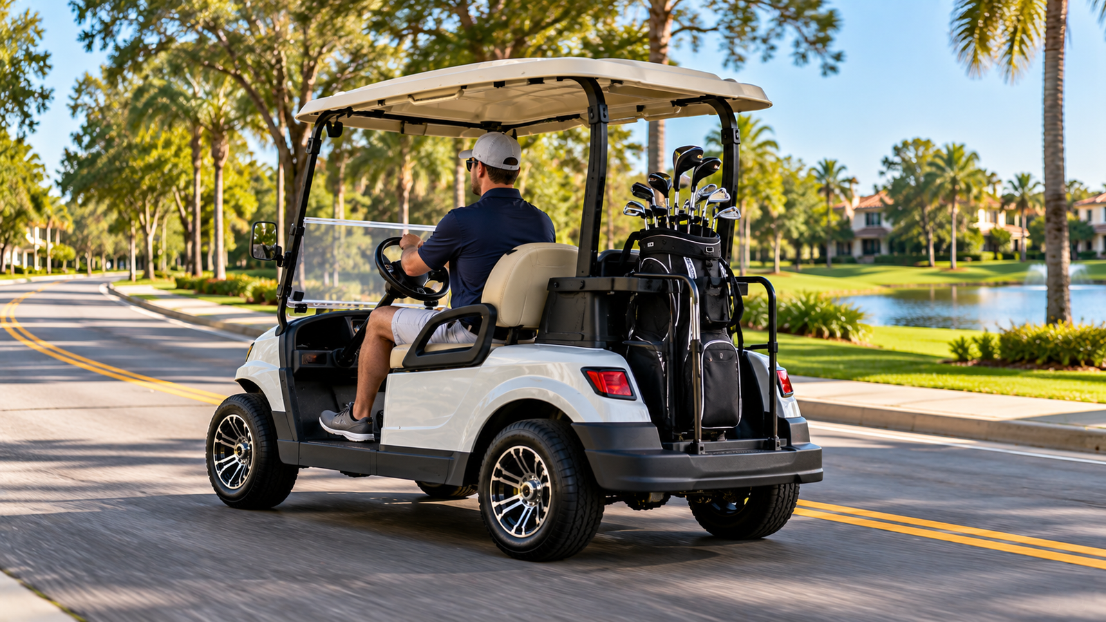 can you drive a golf cart on the road